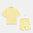 Костюм детский (футболка, шорты) MINAKU: Casual Collection, лимонный, рост 152 см - Фото 7