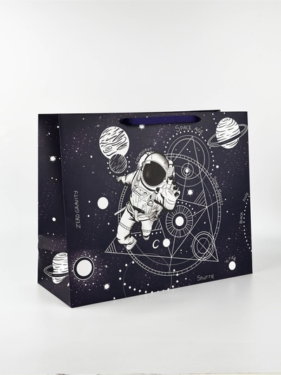 Пакет подарочный ламинированный, упаковка, «Космос: Полёт», XL 49×40×19 см