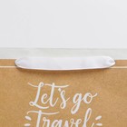 Пакет подарочный крафтовый вертикальный, упаковка, «Let's go travel», L 31 х 40 х 11.5 см - фото 6575262