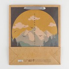Пакет подарочный крафтовый вертикальный, упаковка, «Природа», M 26 х 30 х 9 см - Фото 4