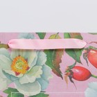 Пакет подарочный крафтовый горизонтальный, упаковка, «Весна», M 30 х 26 х 9 см - Фото 3