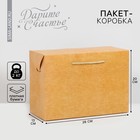 Пакет—коробка «Крафтовый», 28 × 20 × 13 см - фото 9664554