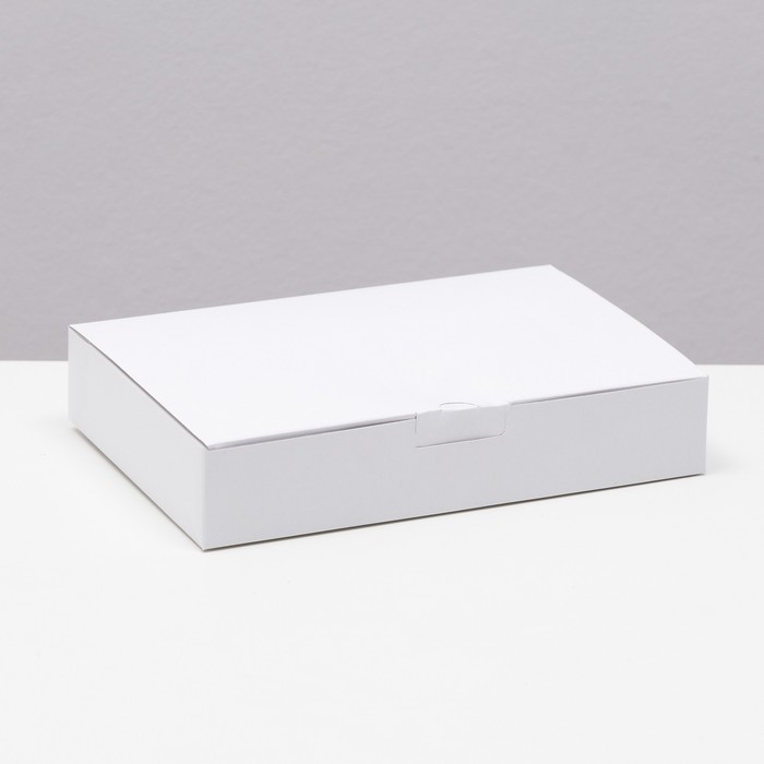 Коробка с замком, белая, 21 х 14,5 х 4 см - Фото 1