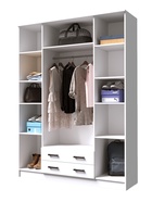 Шкаф прямой четырёхстворчатый «Квадро», 1600×487×2200 мм, цвет белый - Фото 3