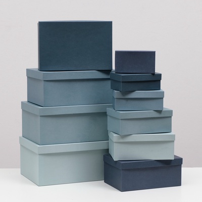 Набор подарочных коробок 10 в 1 «Барракуда», 30.5×20×13 - 12×6.5×4 см
