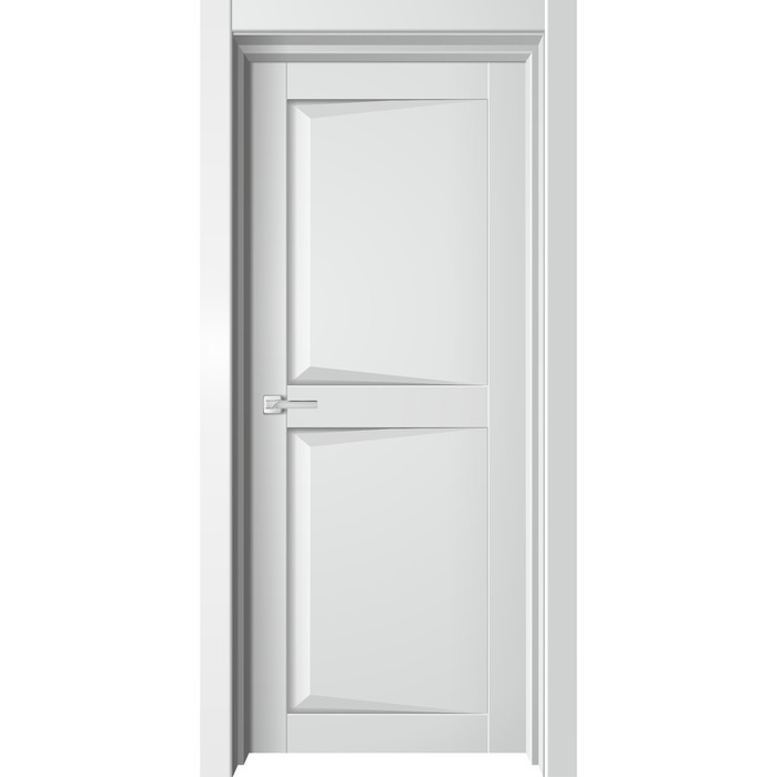 Дверное полотно Diamond2, 600 × 2000 мм, глухое, цвет белый бархат - Фото 1