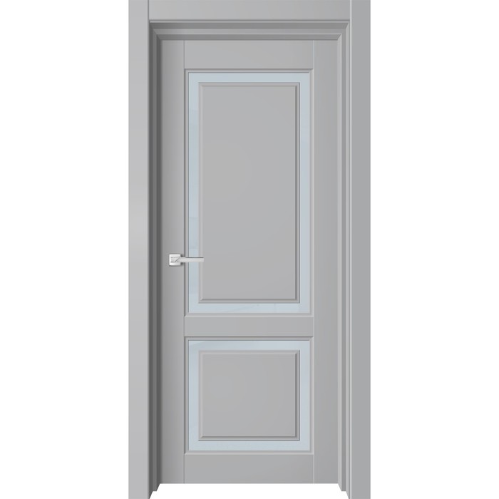 Дверное полотно Sky, 600 × 2000 мм, остеклённое, цвет серый бархат / сатин - Фото 1