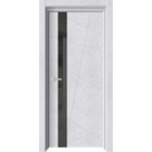 Дверное полотно «Торонто 1», 600 × 2000 мм, глухое, цвет бетон снежный / лакобель чёрная - фото 2171891