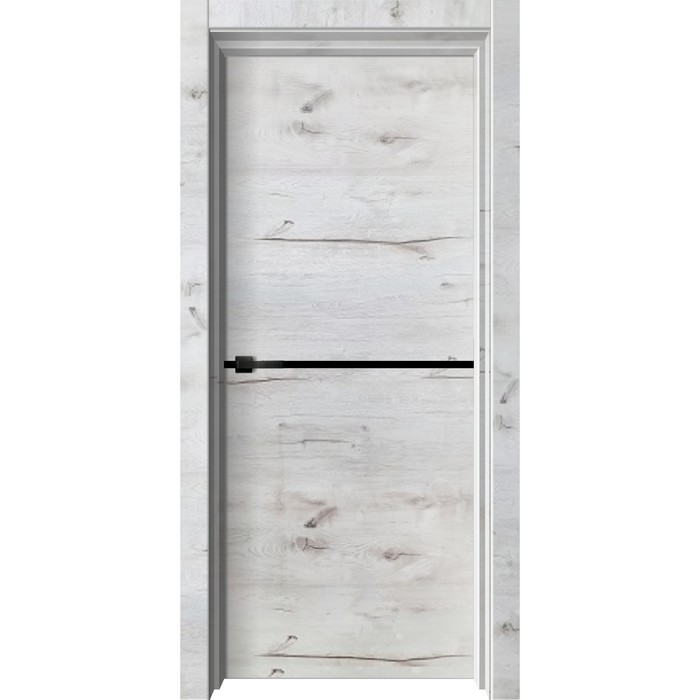 Дверное полотно Wood 1, 600 × 2000 мм, глухое, цвет арктик