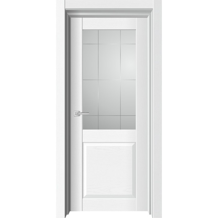 Дверное полотно NEO 341, 600 × 2000 мм, остеклённое, цвет ясень белый - Фото 1
