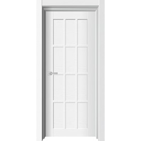 Дверное полотно NEO 696, 600 × 2000 мм, глухое, цвет ясень белый