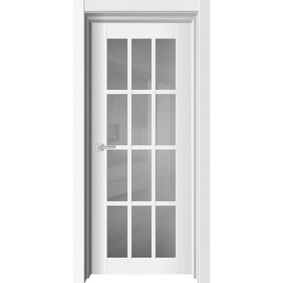 Дверное полотно NEO 696, 600 × 2000 мм, остеклённое, цвет ясень белый