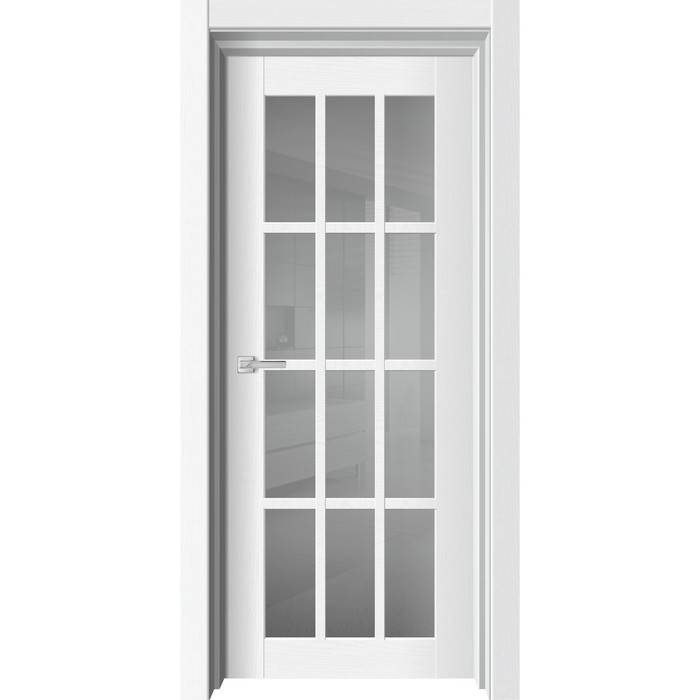 Дверное полотно NEO 696, 700 × 2000 мм, остеклённое, цвет ясень белый