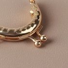 Фермуар пришивной «Полукруг», с кольцом, 5.3×4 см, цвет золотистый - Фото 3