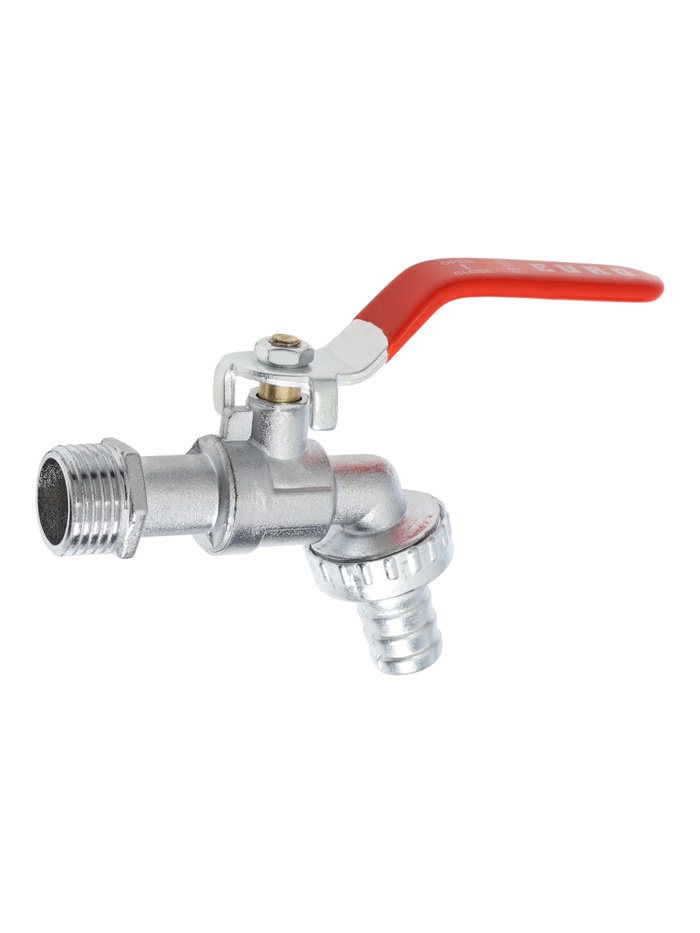 Кран водоразборный со штуцером ZEIN Engr, 1/2" - Фото 1