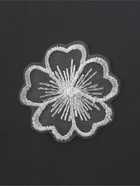 Аппликация для одежды «Цветок», текстильная, d=4.5 см, 10 шт., белая - Фото 3