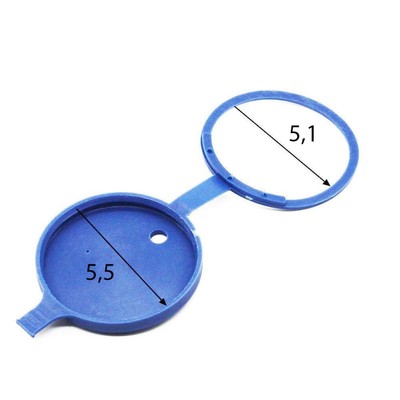 Крышка бачка стеклоомывателя TORSO, пластик, синий, d=5.5 и 5.1 см