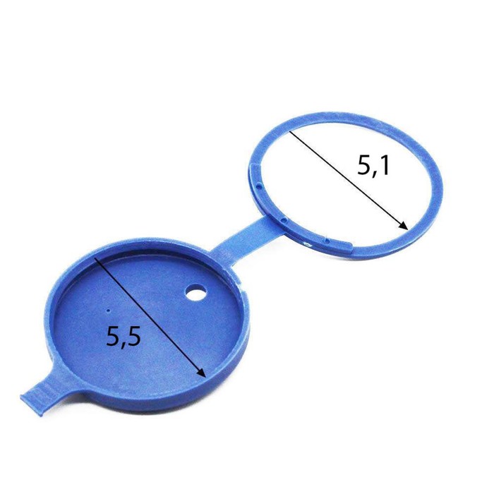 Крышка бачка стеклоомывателя TORSO, пластик, синий, d=5.5 и 5.1 см
