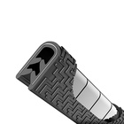 Защитная накладка на двери автомобиля, металлический сердечник, 5 м, чёрная - Фото 4