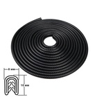 Защитная накладка на двери автомобиля, металлический сердечник, 5 м, чёрная - Фото 2