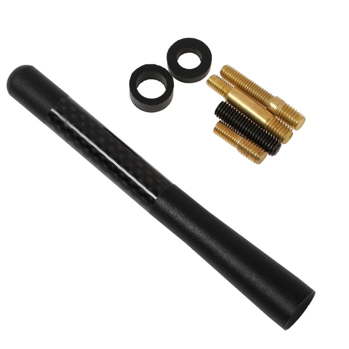 Антенна внешняя для авто, 12 см, черный под карбон, пластик - Фото 1