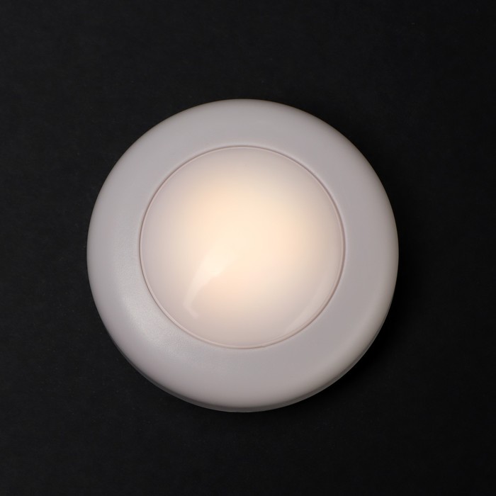 Светильник мебельный, нажимной, от пульта (не в комп), от бат. 3*ААА (не в комп), 3000+6500К - Фото 1