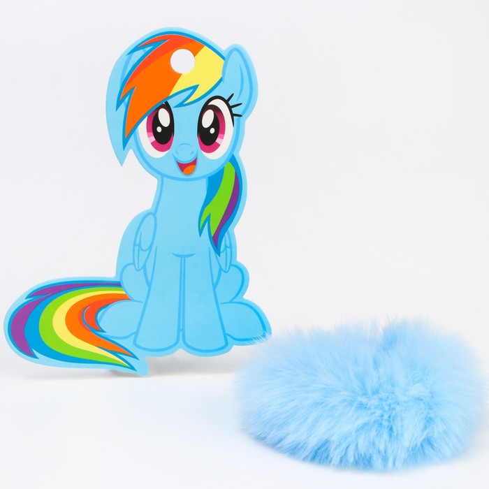 Резинка для волос, голубая, "Радуга Деш", My Little Pony - Фото 1