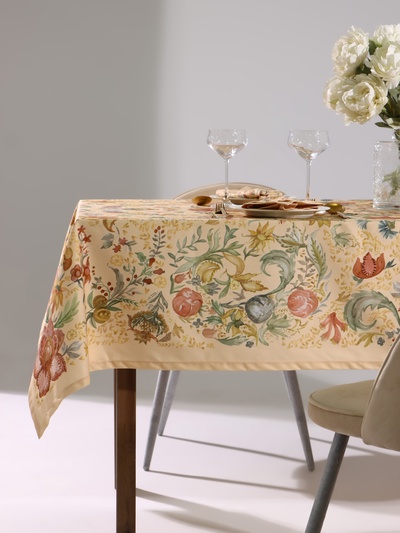 Набор кухонный «Этель» Floral pattern: скатерть 147×219 ±2 см с ГМВО, салфетка 40×40 см - 12 шт.