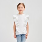 Блузка для девочки MINAKU: Cotton Collection цвет белый, рост 98 - фото 2713122