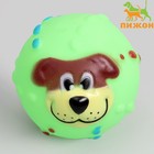 Игрушка пищащая "Мяч Джим"для собак, 6 см, зелёная - Фото 1
