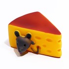 Игрушка пищащая "Мышкин сыр" для собак, 10.5 x 9 см - фото 6576070