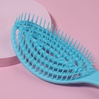 Расчёска массажная, для сушки волос, 7,5 × 23,5 см, цвет голубой - Фото 4