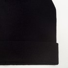 Шапка детская, цвет чёрный, размер 50-52 - фото 41993666