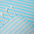 Полотенце - пештемаль пляжное «Полосы», 100×180 см, хлопок 100% голубое - Фото 3