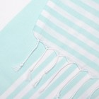 Полотенце - пештемаль пляжное «Фортуна», 100×180 см, 100% хл, 150 г/м², мятное - Фото 4