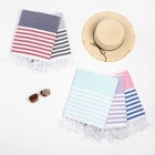 Полотенце - пештемаль пляжное «Фортуна», 100×180 см, 100% хл, 150 г/м², мятное - Фото 5