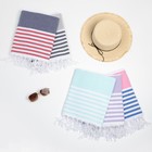 Полотенце - пештемаль пляжное «Фортуна», 100×180 см, хлопок 100%, сиреневое - Фото 5