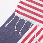 Полотенце - пештемаль пляжное «Фортуна», 100×180 см, 100% хл, 150 г/м², синее - Фото 4