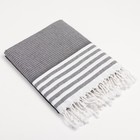 Полотенце - пештемаль пляжное Waffle, 100×180 см, 100 % хл, 211 г/м², серое - Фото 2
