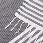 Полотенце - пештемаль пляжное Waffle, 100×180 см, 100 % хл, 211 г/м², серое - Фото 4