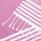 Полотенце - пештемаль пляжное Waffle, 100×180 см, хлопок 100 %, розовое - Фото 4