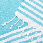 Полотенце - пештемаль пляжное Waffle 100×180 см, хлопок 100%, голубое - Фото 4