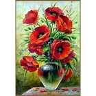 Алмазная мозаика «Маковый букет» 19 × 29 см, 31 цв. + наклейка 7704272 - фото 14669230