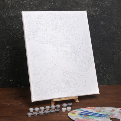 Картина по номерам для взрослых на холсте с подрамником «Поцелуй», 40 х 50 см