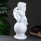 Фигура гипс «Ангел на шаре», большой белый, 26×27×64 см - Фото 3