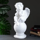 Фигура гипс «Ангел на шаре», большой белый, 26×27×64 см - Фото 4