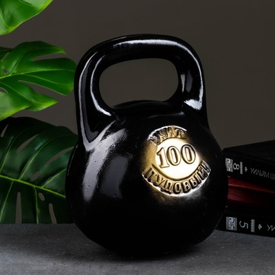 Копилка для денег «Гиря», гипс, чёрный, 19×19×29 см