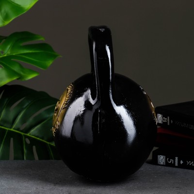 Копилка для денег «Гиря», гипс, чёрный, 19×19×29 см