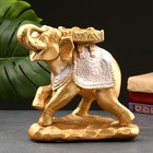 Фигура "Слон стоя" бронза/серебро, 14х25х25см - Фото 1