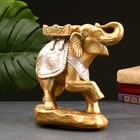 Фигура "Слон стоя" бронза/серебро, 14х25х25см - Фото 2